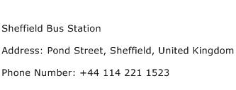 Sheffield Bus Station Address Contact Number