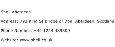 Shell Aberdeen Address Contact Number