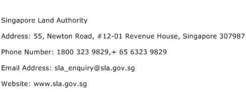 Singapore Land Authority Address Contact Number