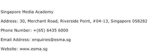 Singapore Media Academy Address Contact Number