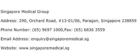 Singapore Medical Group Address Contact Number
