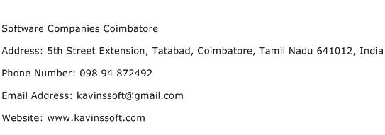 Software Companies Coimbatore Address Contact Number