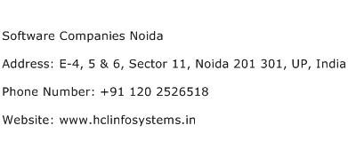 Software Companies Noida Address Contact Number