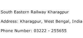South Eastern Railway Kharagpur Address Contact Number