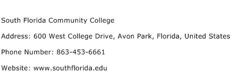 South Florida Community College Address Contact Number