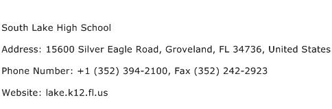 South Lake High School Address Contact Number