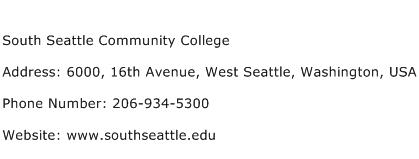 South Seattle Community College Address Contact Number