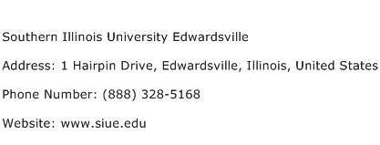 Southern Illinois University Edwardsville Address Contact Number