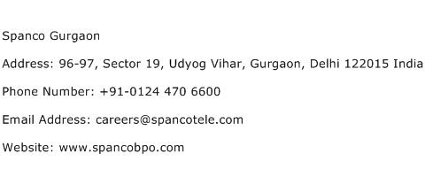 Spanco Gurgaon Address Contact Number