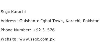 Ssgc Karachi Address Contact Number