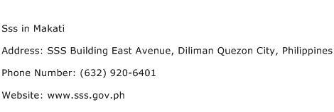 Sss in Makati Address Contact Number