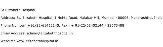 St Elizabeth Hospital Address Contact Number