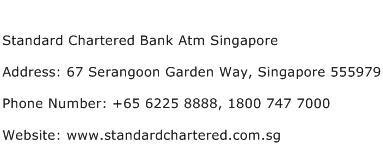 Standard Chartered Bank Atm Singapore Address Contact Number