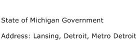 State of Michigan Government Address Contact Number
