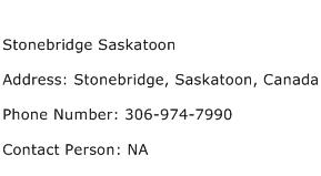 Stonebridge Saskatoon Address Contact Number