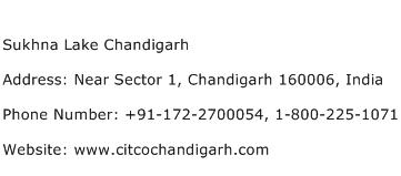 Sukhna Lake Chandigarh Address Contact Number