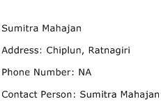 Sumitra Mahajan Address Contact Number