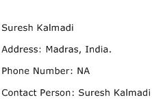 Suresh Kalmadi Address Contact Number