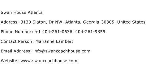 Swan House Atlanta Address Contact Number