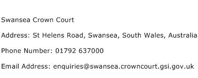 Swansea Crown Court Address Contact Number