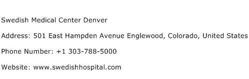 Swedish Medical Center Denver Address Contact Number