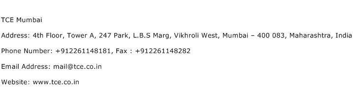 TCE Mumbai Address Contact Number