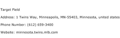 Target Field Address Contact Number