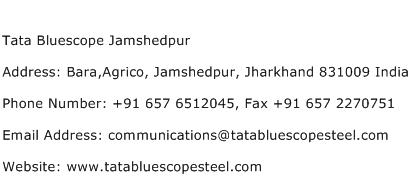 Tata Bluescope Jamshedpur Address Contact Number