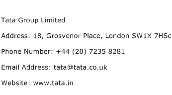 Tata Group Limited Address Contact Number