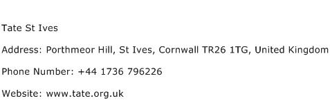 Tate St Ives Address Contact Number
