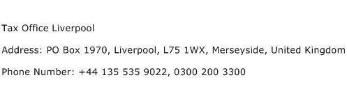 Tax Office Liverpool Address Contact Number