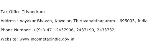 Tax Office Trivandrum Address Contact Number