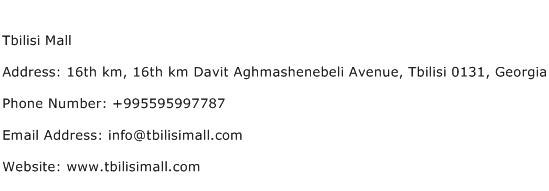 Tbilisi Mall Address Contact Number