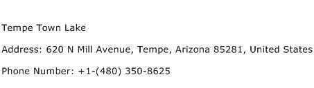 Tempe Town Lake Address Contact Number