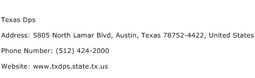 Texas Dps Address Contact Number