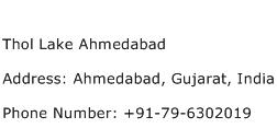 Thol Lake Ahmedabad Address Contact Number