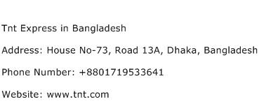 Tnt Express in Bangladesh Address Contact Number