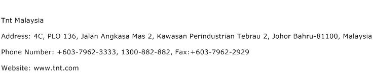 Tnt Malaysia Address Contact Number