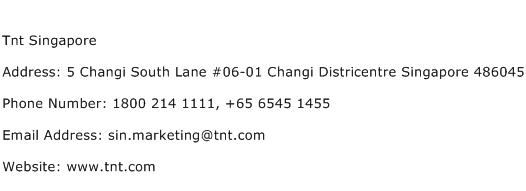 Tnt Singapore Address Contact Number