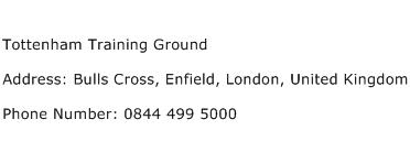 Tottenham Training Ground Address Contact Number