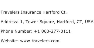 Travelers Insurance Hartford Ct. Address Contact Number