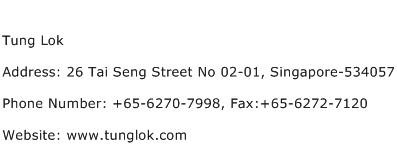 Tung Lok Address Contact Number