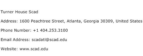 Turner House Scad Address Contact Number