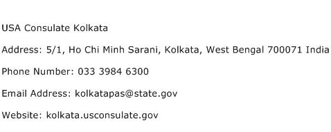 USA Consulate Kolkata Address Contact Number