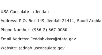 USA Consulate in Jeddah Address Contact Number
