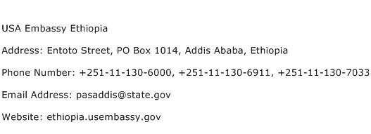 USA Embassy Ethiopia Address Contact Number