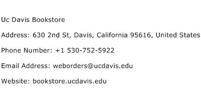 Uc Davis Bookstore Address Contact Number