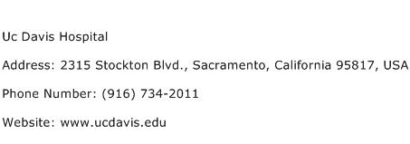 Uc Davis Hospital Address Contact Number