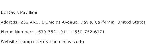 Uc Davis Pavillion Address Contact Number