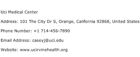 Uci Medical Center Address Contact Number